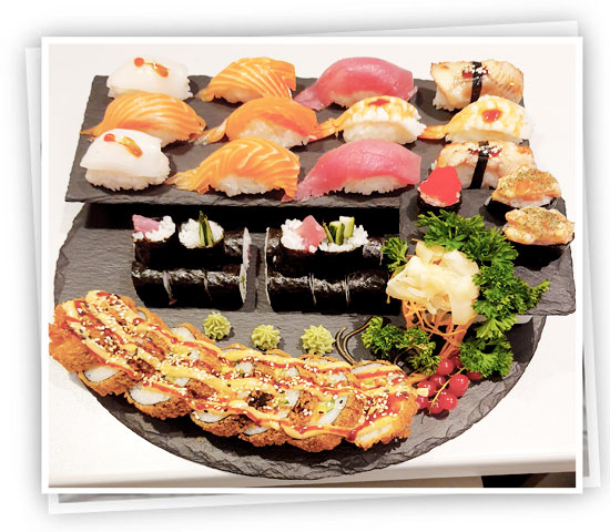 Home Seite - Bild Sushi mit Biderrahmen